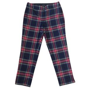 TALBOTS Petite Tartan Plaid Pants Size 8 Hampshire Wool Blend Ankle Trousers
